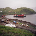 Atka-Barge arriving with more super bags and equip for hydro project.
