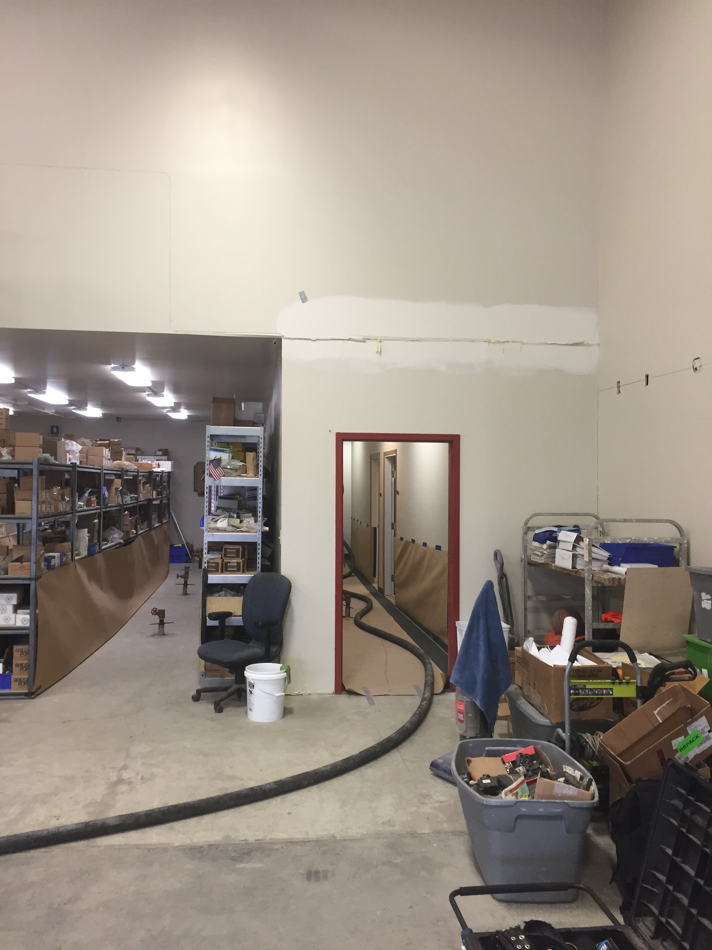 Kotzebue - Floor has raised, closing the crack and leveled shelves.